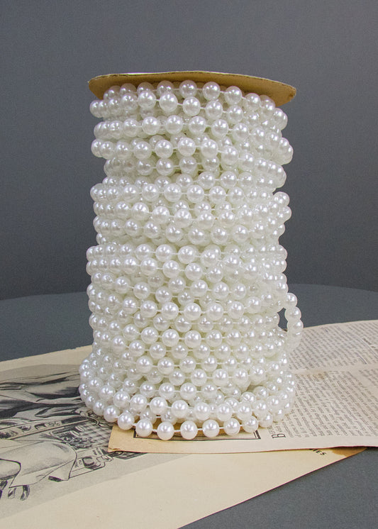 8mm White Pearl Roll, 25 Yards