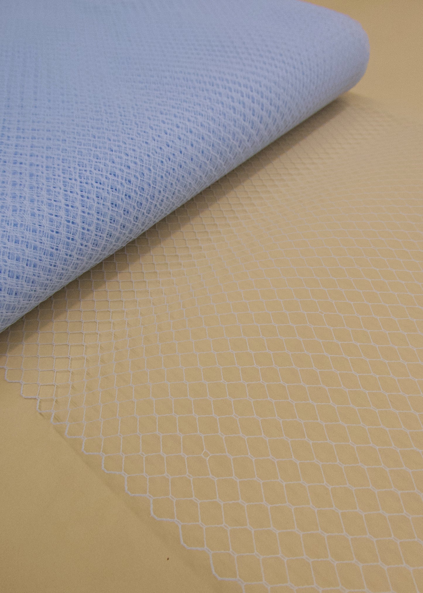 10.25" Wide, Vintage Blue Diamond Veiling