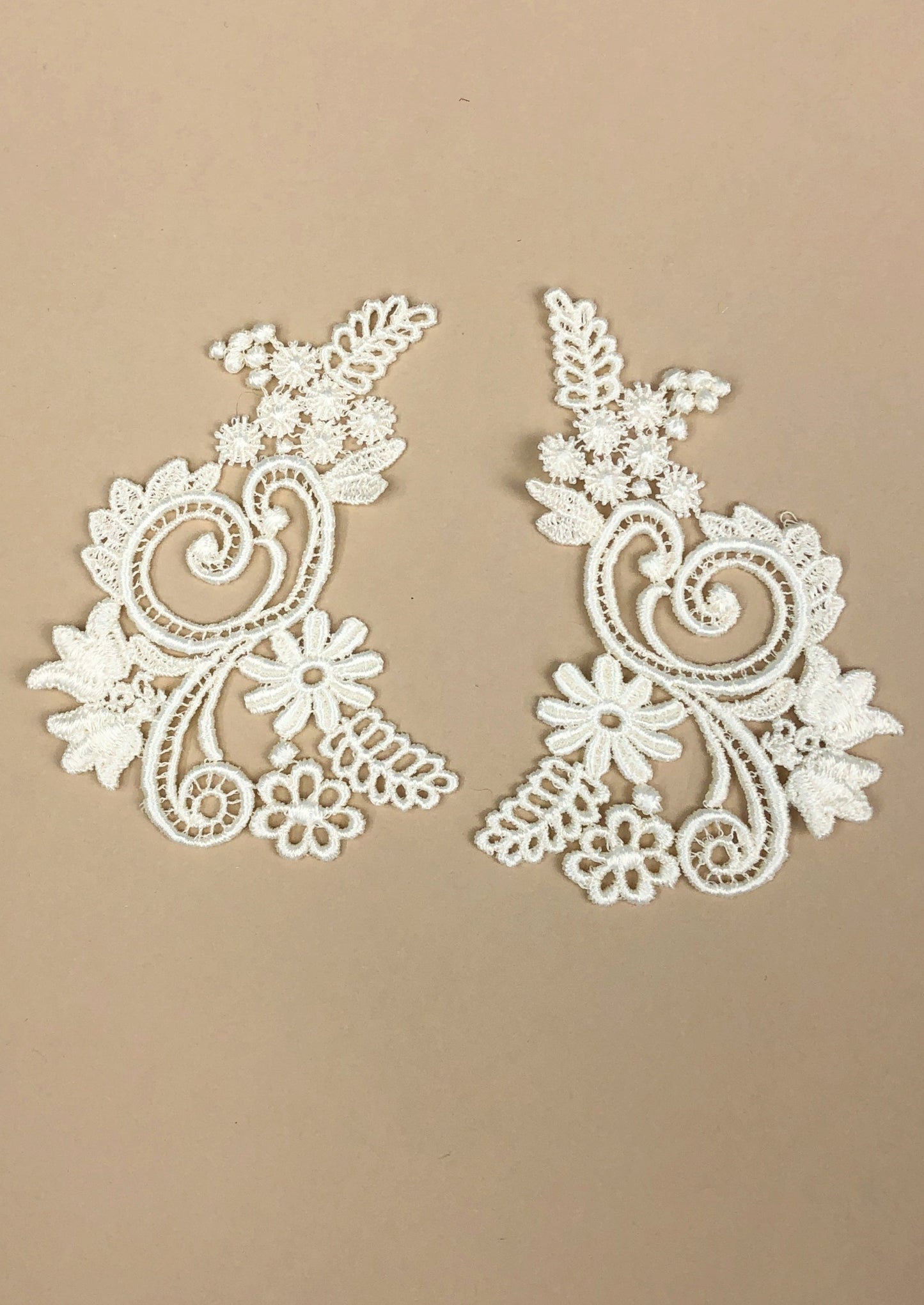 Arched Floral Swirl Appliqués