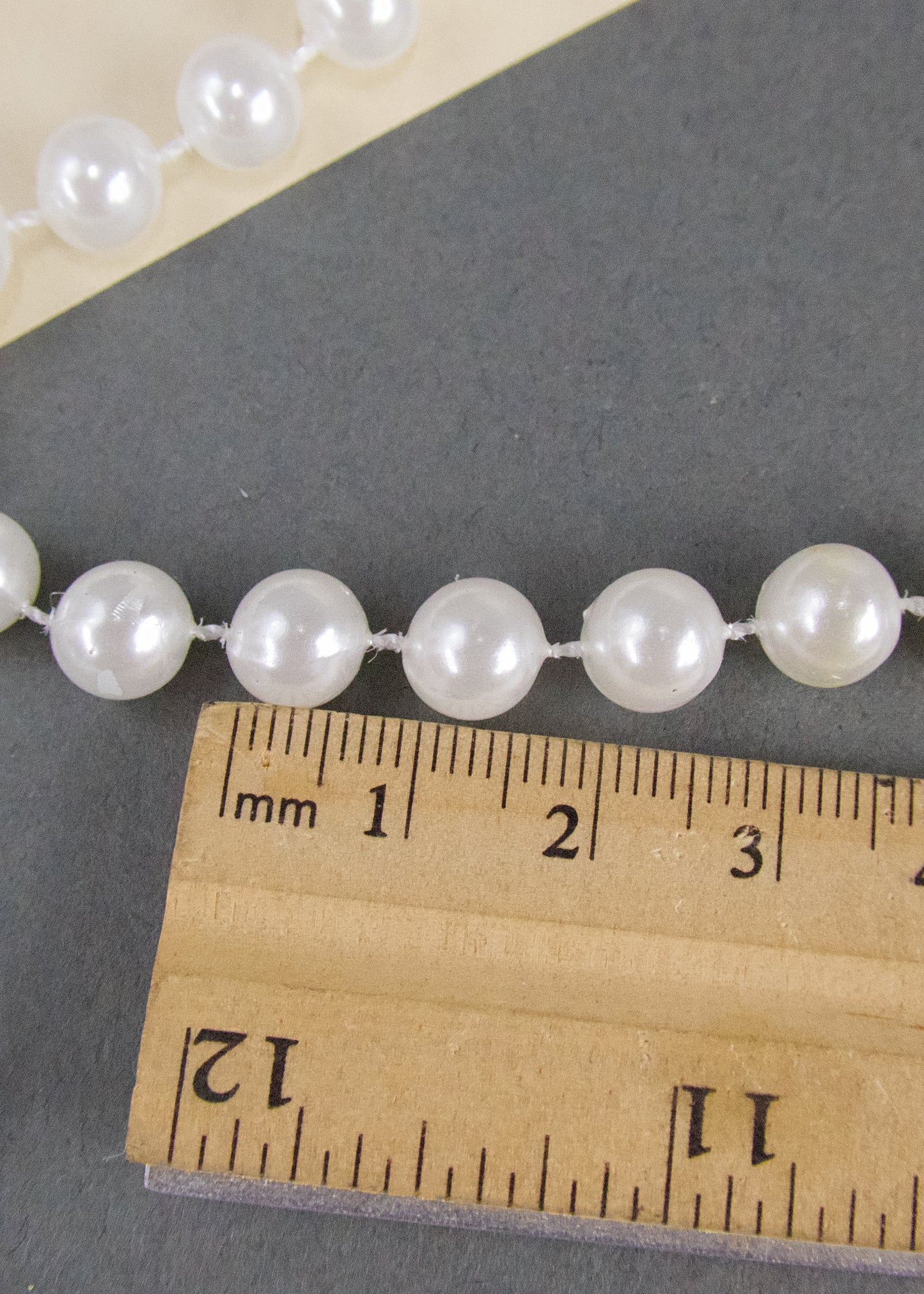 8mm White Pearl Roll, 25 Yards