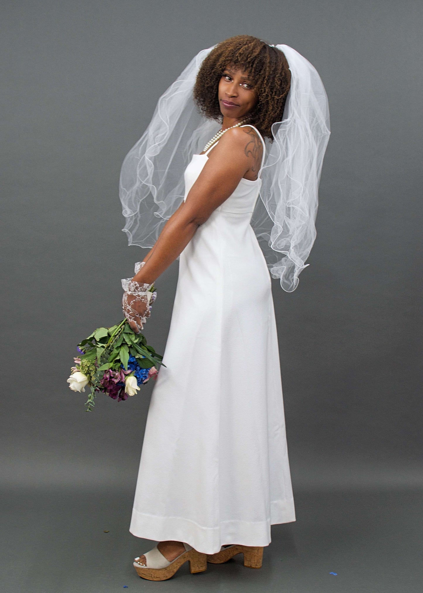 Ella Swirly Hem Veil