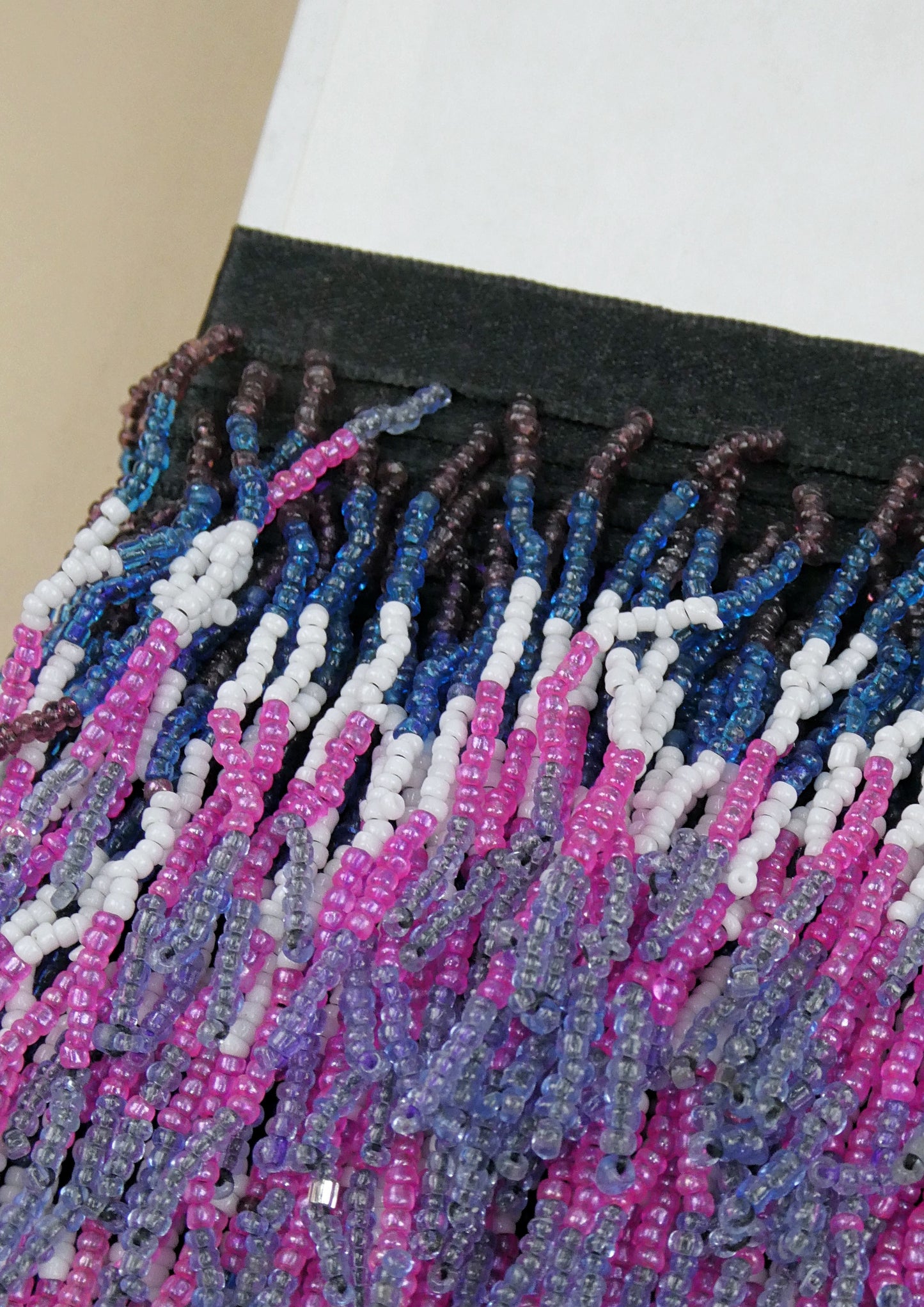 Multi Colored Beaded Trim, Sold by the yard