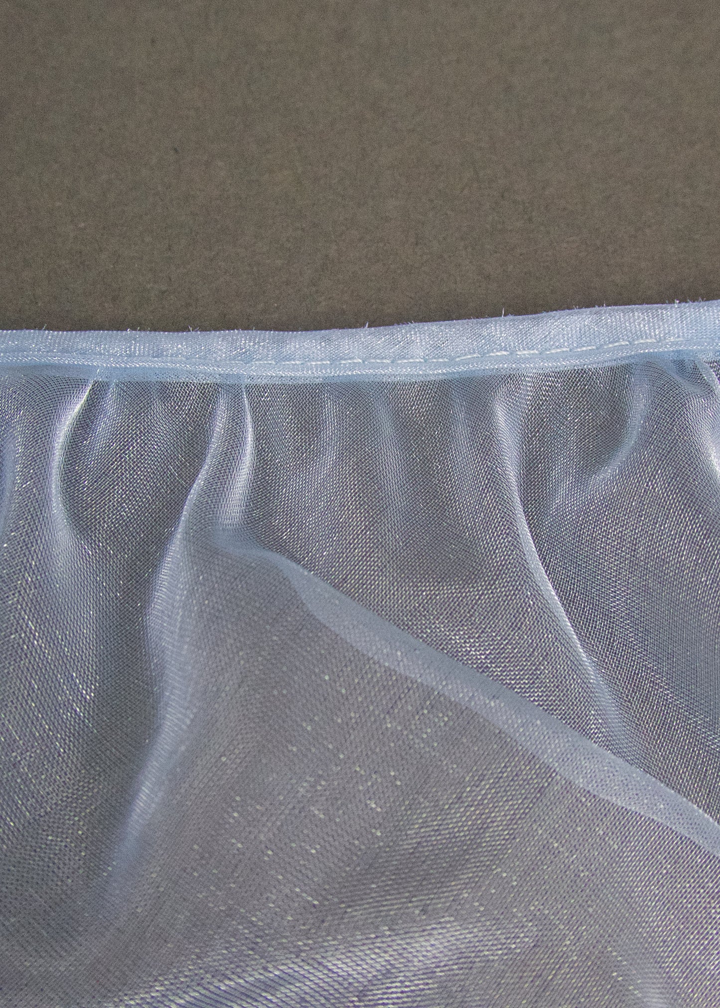 4 Inch Baby Blue Sparkle Organza Trim, Sold by the yard
