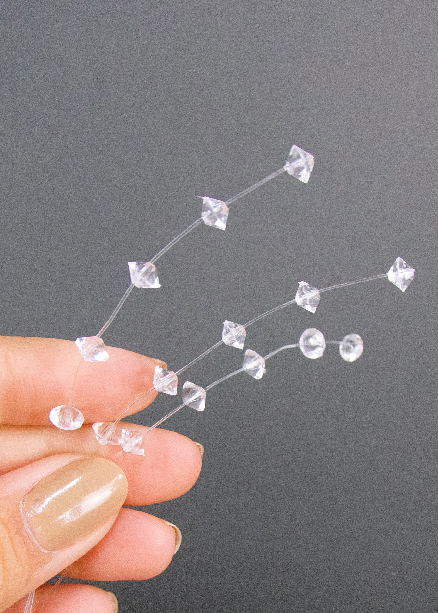 Petite Clear Beads on Wire Spray