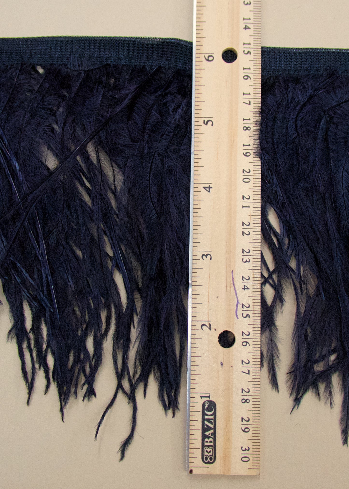 Ostrich Feather Trim, Black or White