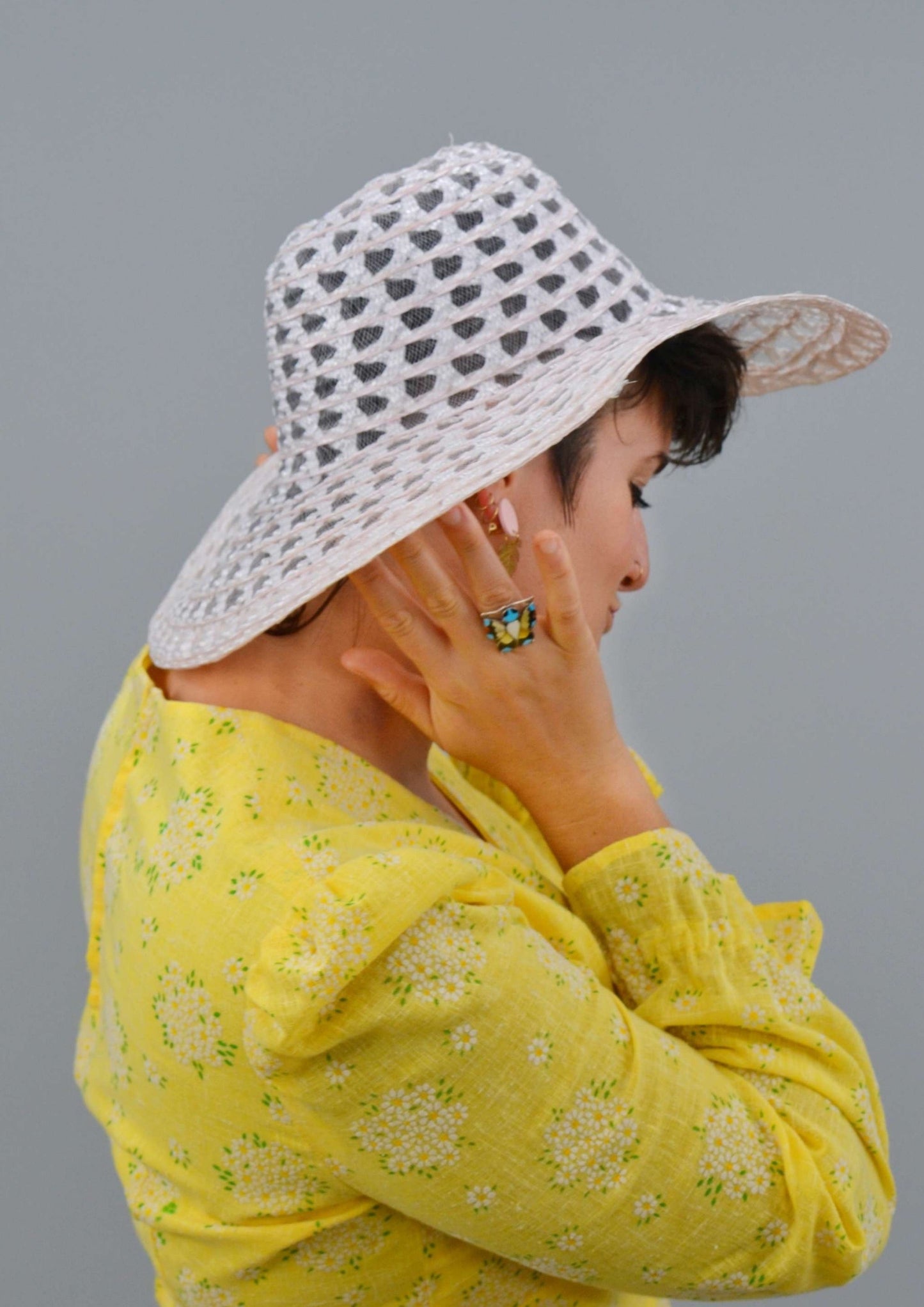 Harmony Eyelet Floppy Sun Hat, Multiple Colors