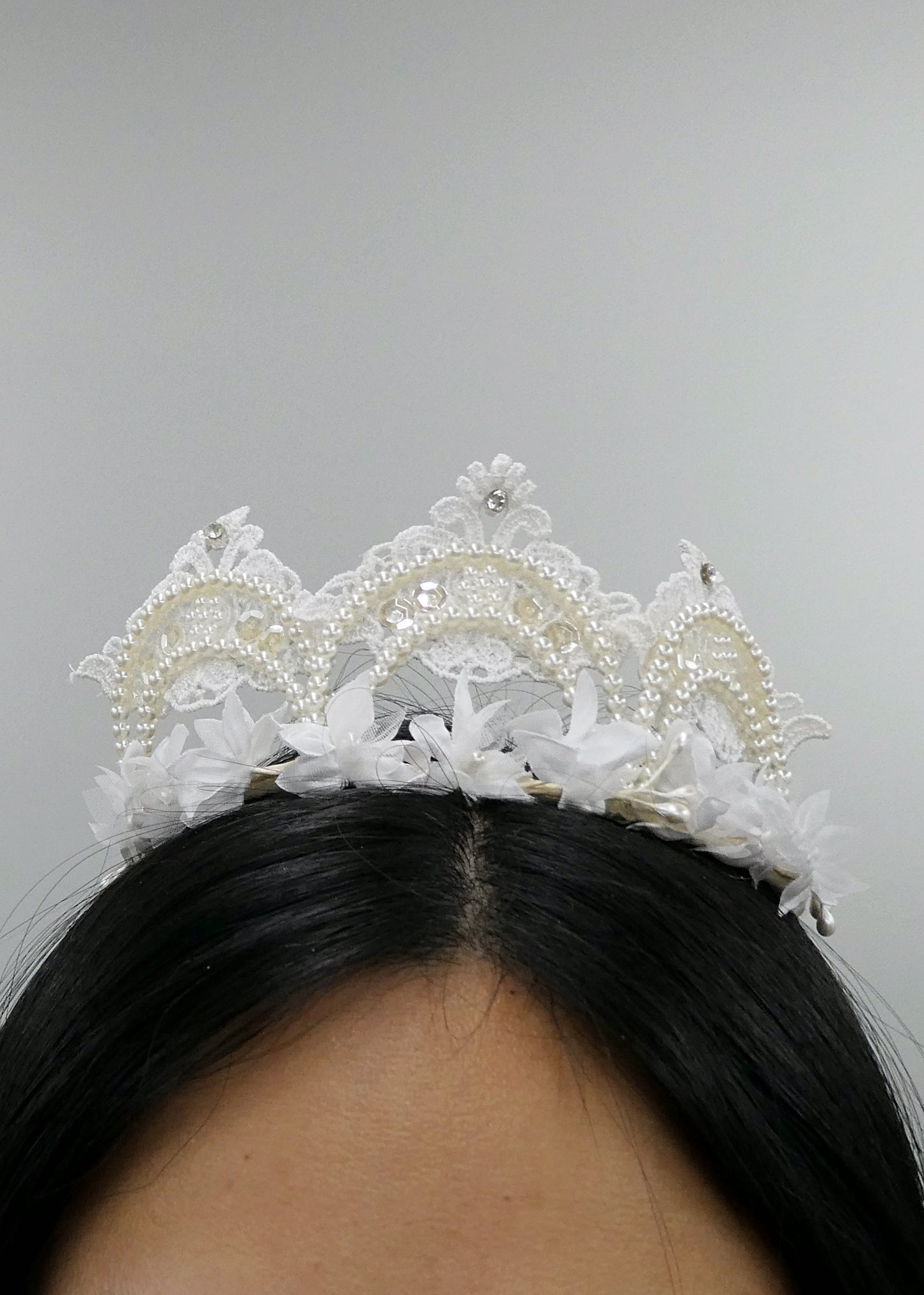 Sylvie Lace & Rhinestone Crown