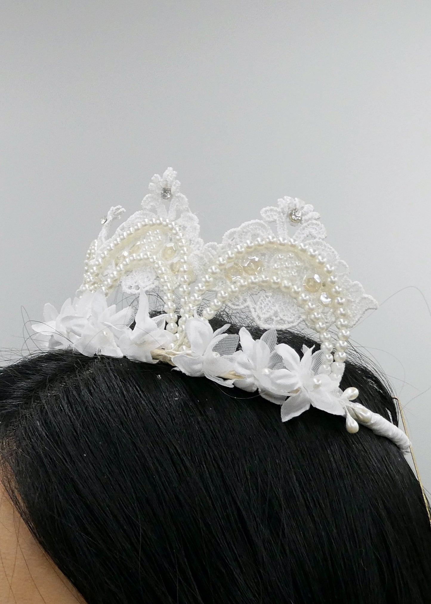 Sylvie Lace & Rhinestone Crown